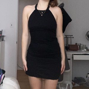 Black mini dress
